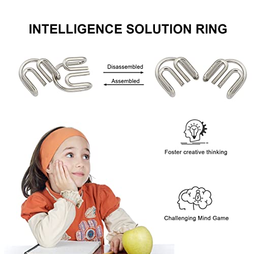 IQ Toys AB A+B Test Mind Game Brain Teaser Wire Magic Trick Toy IQ Puzzle Set (16 Count)