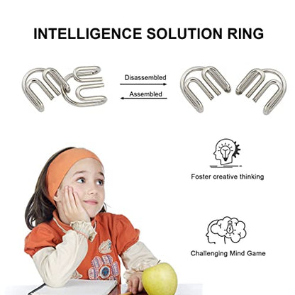 IQ Toys AB A+B Test Mind Game Brain Teaser Wire Magic Trick Toy IQ Puzzle Set (16 Count)