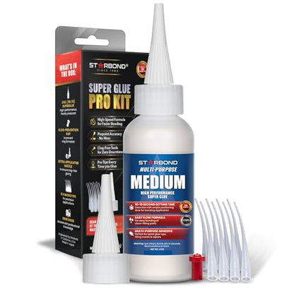 Medium Super Glue Pro Kit (2 Ounce)