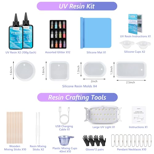 200g UV Resin Kit with Light