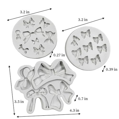 3PCS Bow Silicone Molds (3 Count)