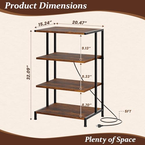 AV Media Stand with Power Strips