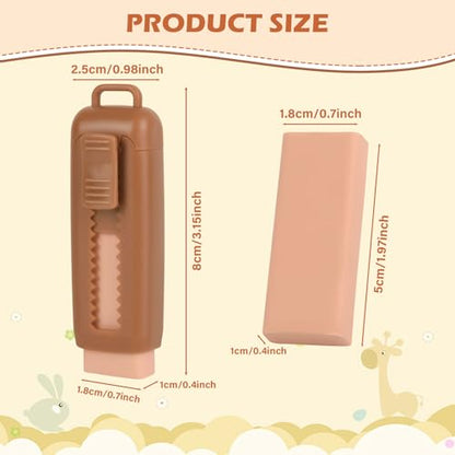 24 Pcs Cute Retractable Eraser for Pencils Cute School Supplies Kawaii Erasers for Kids Fun Cartoon Erasers Back to School Supplies Kid Party Favors Gift