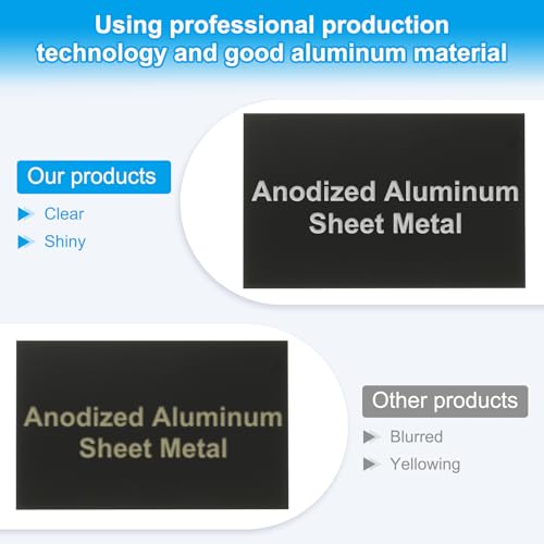 2.1x3.3 Inch Anodized Aluminum Sheet Metal (20 Count)