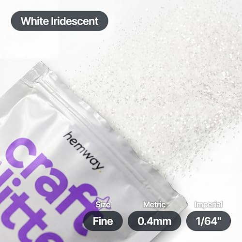 Craft Glitter White Iridescent 100g Fine Glitter (3.5274 Ounce)