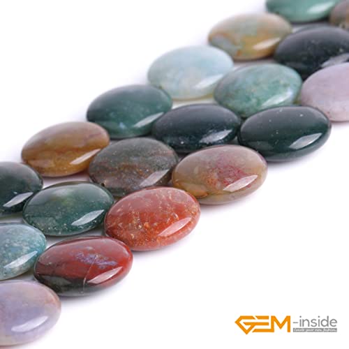 GEM Inside Natural 20mm Coin Indian Agate Gemstone Loose Beads Energy Stone Handmade Beads for Jewelry Making Jewelry Beading Supplies for Women