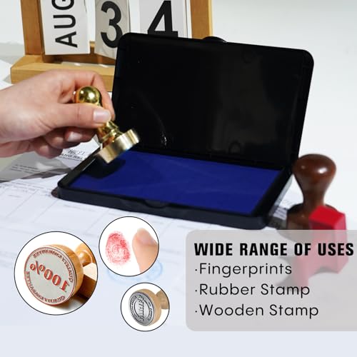 Large Black Stamp Ink Pad 6.14"x3.38" for Office