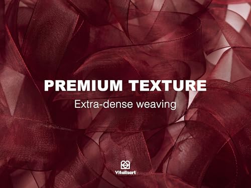 Burgundy Organza Ribbon 1" x 30 Yd Sheer Gift Wrapping Ribbon (3 Count)