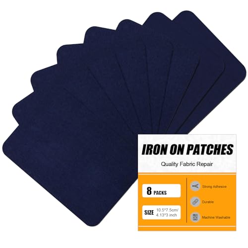 Iron on Patches Repair for Fabric Clothes (8 Count)