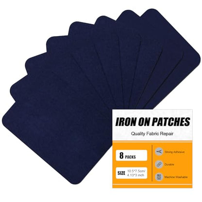 Iron on Patches Repair for Fabric Clothes (8 Count)