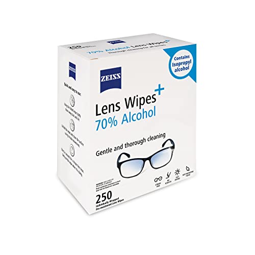 Pre Moistened Lens Cleaning Wipes with 70% Alcohol (250 Count)