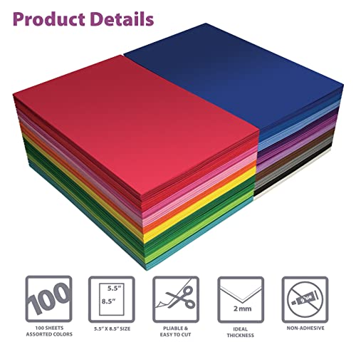 Foam Sheets 100 Pack EVA Craft Foam (100 Count)