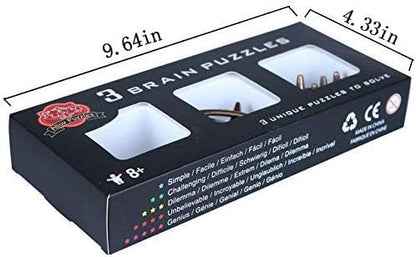 Brain Teaser Puzzle for Adults Puzzles Metal Hole Lock Adult Educational Toy Jigsaw IQ Puzzle (Ferrous)