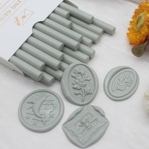 Sage Green Wax Seal Sticks 20pcs (20 Count)