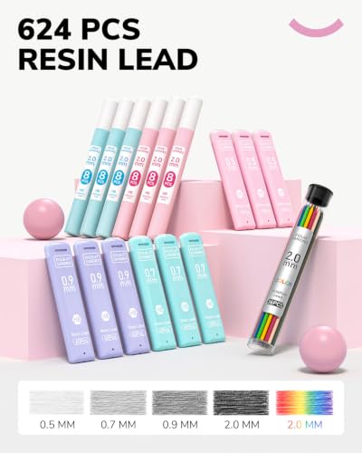 36PCS Mechanical Pencil Set with 624 Lead Refills