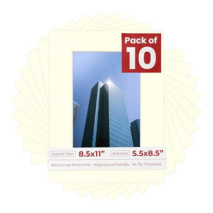 5.5x8.5 Mat for 8.5x11 Frame (10 Count)