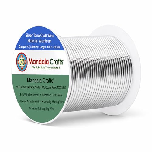 16 Gauge Silver Tone Anodized Aluminum Craft Wire