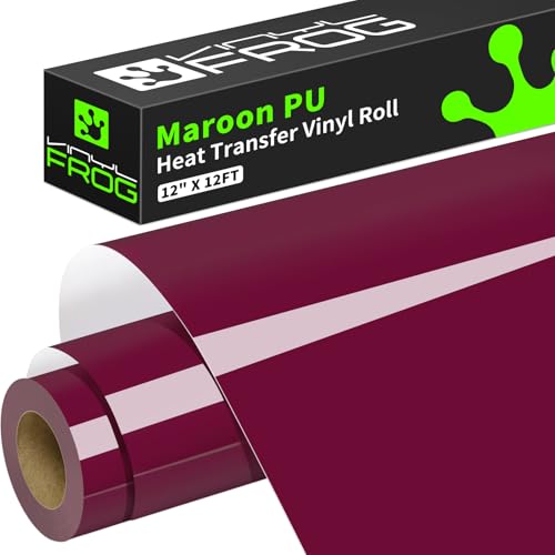Maroon Heat Transfer Vinyl Roll 12" x12ft Matte HTV Vinyl