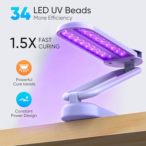 34 LEDs Cordless UV Light for Resin with LCD Timer Display