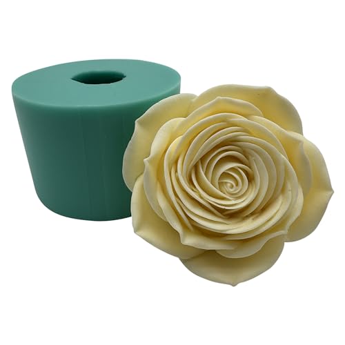 3D Epoxy Resin Flower Mold Handcrafted Soap Candle Wax Silicone Molds Chocolate Mousse Cake Mold Decorated Aroma Gypsum Polymer Craft Mould
