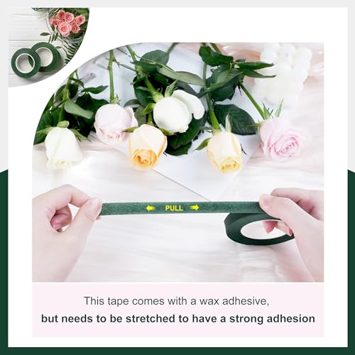 12 Rolls Dark Green Floral Tape Stem Wrap