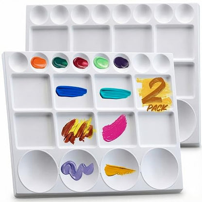 20 Well Plastic Paint Palette (2 Count)