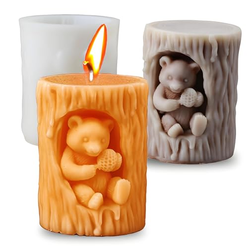 Bear Honey Silicone Molds for Candles Soap Resin Plaster