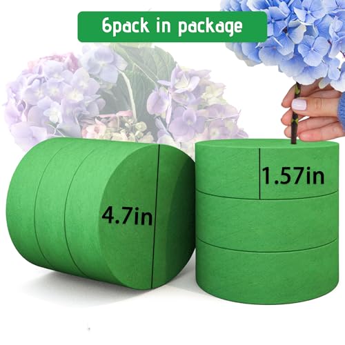 6Pcs Floral Foam Round Blocks (6 Count)