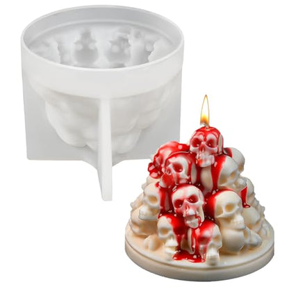 Hallowee Skull Candle Mold