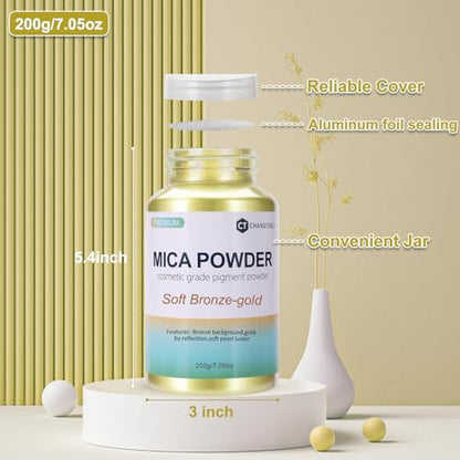 Mica Powder 7.05OZ（200g） (7.05 Ounce)