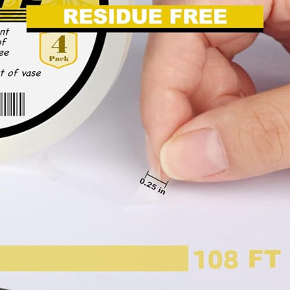 4Packs Clear Floral Tape (4 Count)
