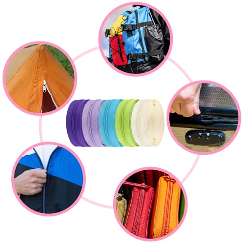 31 Yards 10 Pieces Sewing Zippers #3 Nylon Coil Zippers 10 Colors Assorted Zipper for Sewing with 40 Zipper Sliders for DIY Tailor Sewing Crafts Supplies