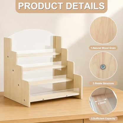 4 Tier Wooden Acrylic Greeting Card Display Stand