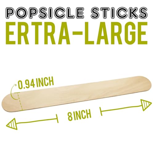8" Jumbo Craft Sticks (300 Count)