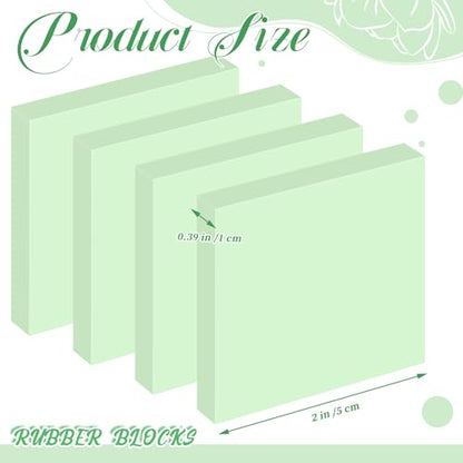 24 Pcs 2" x 2" Rubber Carving Blocks Linoleum Blocks for Printmaking (24 Count)