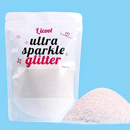 100g 3.5oz Pack Iridescent Rainbow Fine Glitter for DIY Craft (3.5 Ounce)