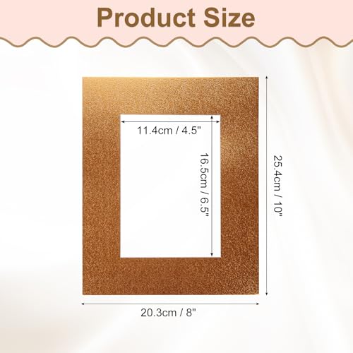 Picture Mats 8 x 10 for 5 x 7 Pictures Acid Free White Core Bevel Cut Frame Mattes for Display Art Measuring