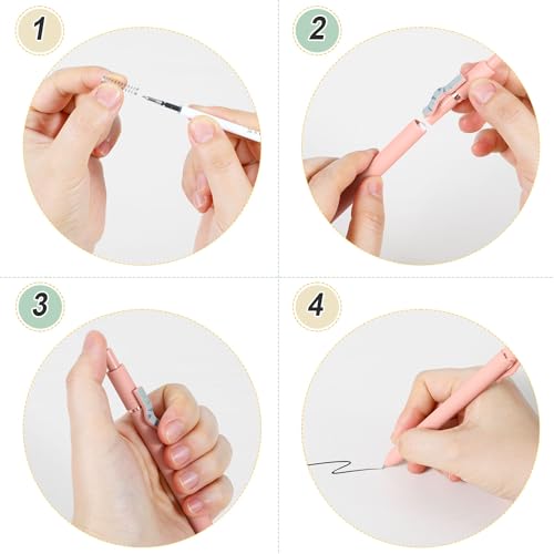 Cat Pens 4Pcs 0.5mm Black Ink Fine Point Pens for Journaling (4 Count)