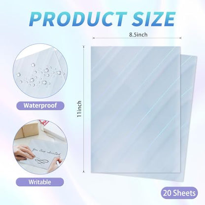 20 Sheets Printable Holographic Sticker Paper