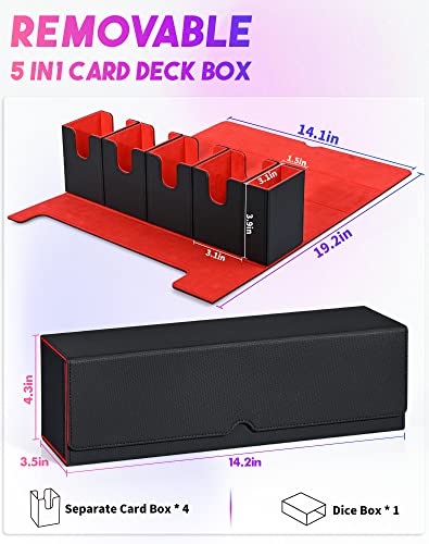 Card Deck Box with Dice Tray for MTG