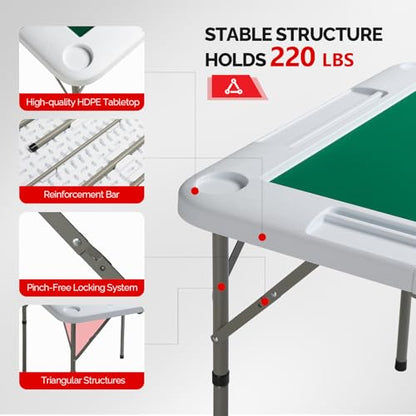 34" Foldable Mahjong Table