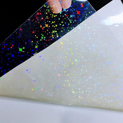 36 Sheets Stars Holographic Sticker Paper Self (36 Count)