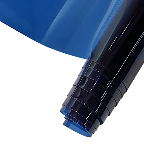 HYANG Navy Transparent PVC Super Clear Holographic Vinyl Faux Leather Sheets 1 Roll 12" x 47"