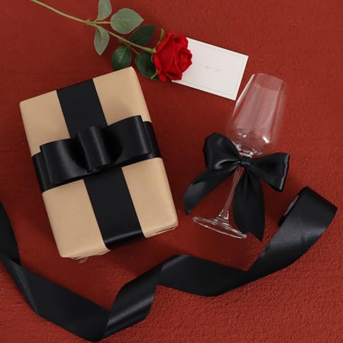 100 Yard Black Satin Ribbon 1