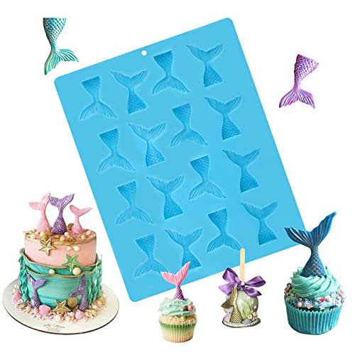 16 Cavity Mermaid Tails Silicone Molds