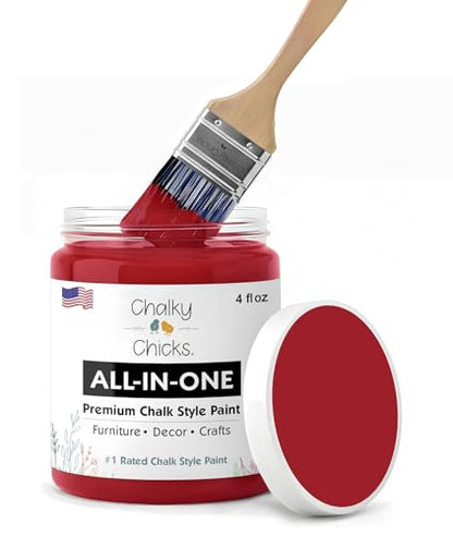 Firecracker 4 Fl Oz Chalk Paint for Furniture All in One