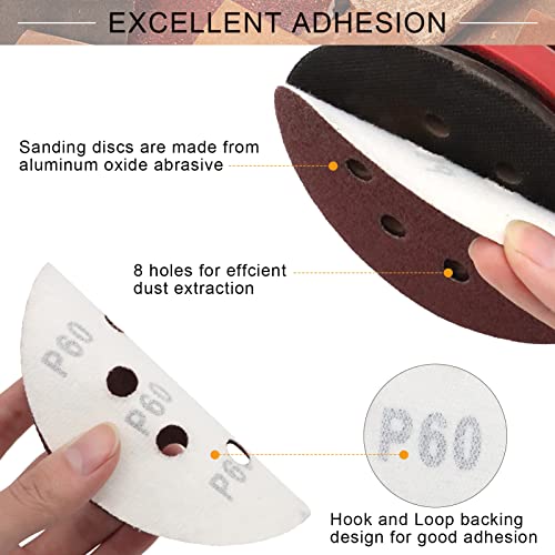 5 Inch 8 Hole Sanding Discs (110 Count)