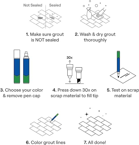 Grout Pen Cream Tile Grout Paint Marker Restorer