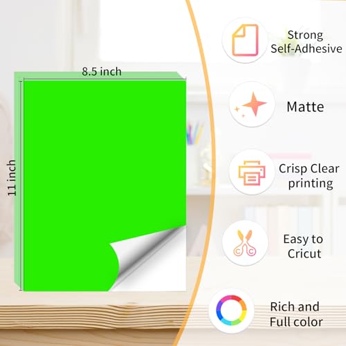 Neon Green Sticker Paper Labels for Laser & Inkjet Printer