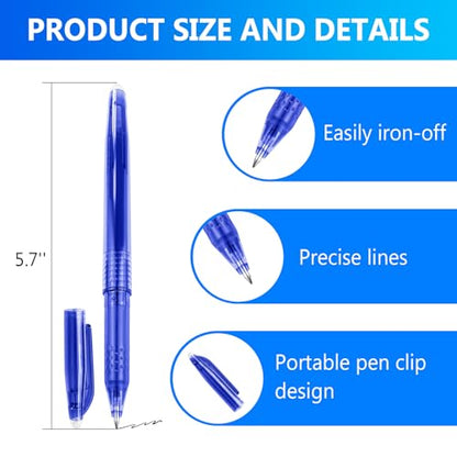 12pcs Heat Erasable Pens for Fabric Marking (12 Count)